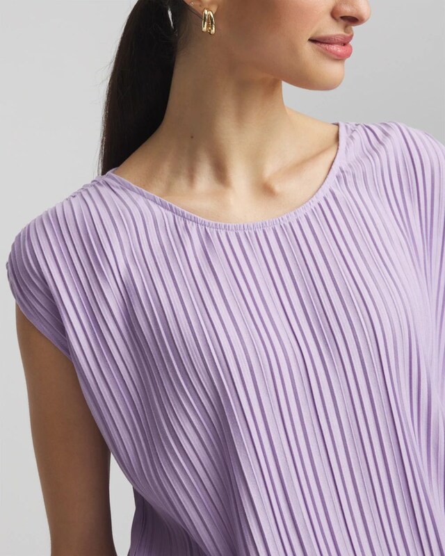 Pleated Bubble-Hem Tee - image 4